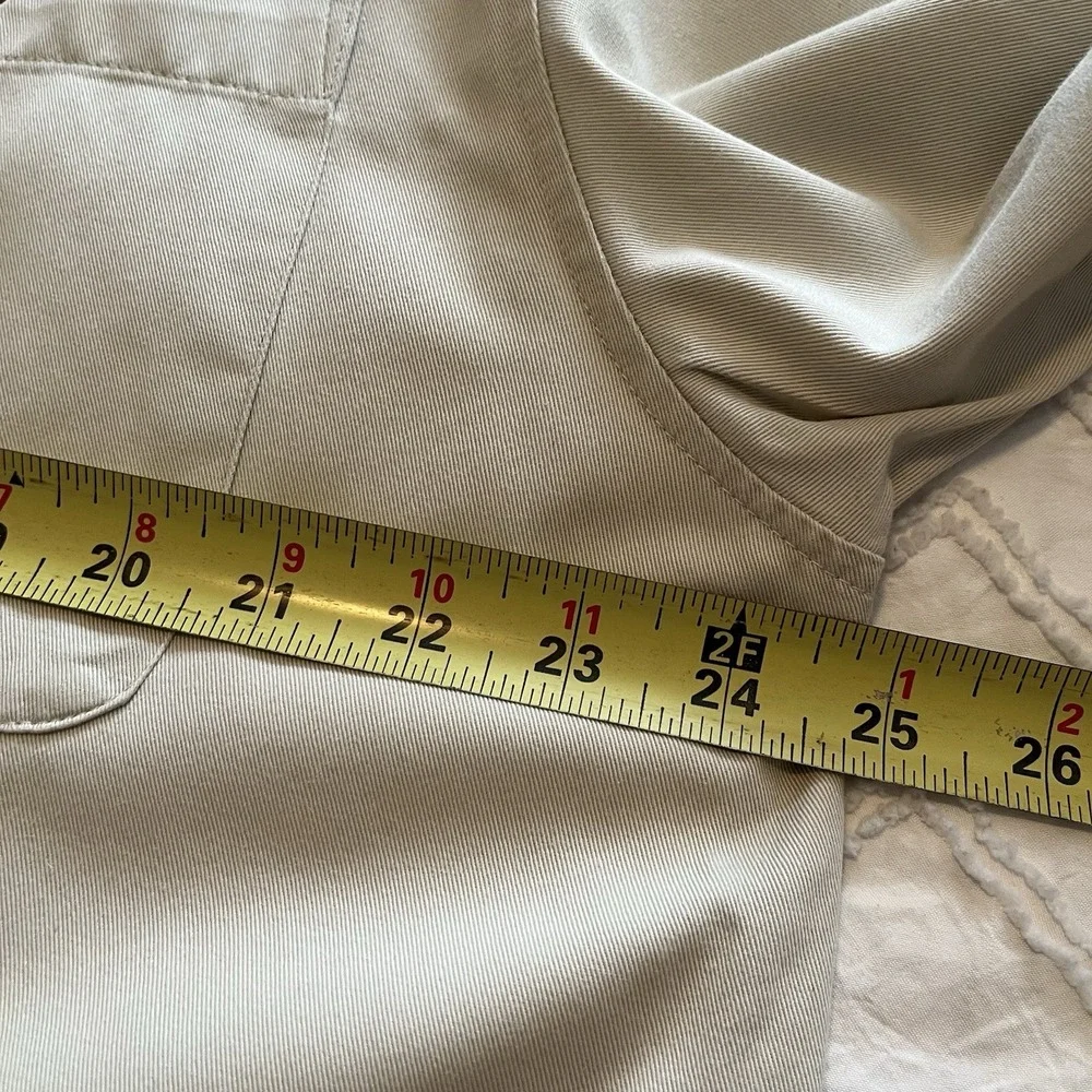 Vintage Gap Light Khaki Button Up Shirt Men's‎ L Utility Pockets Casual Workwear